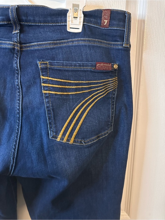 7 For All Mankind Dark Blue Wide Leg Jeans
